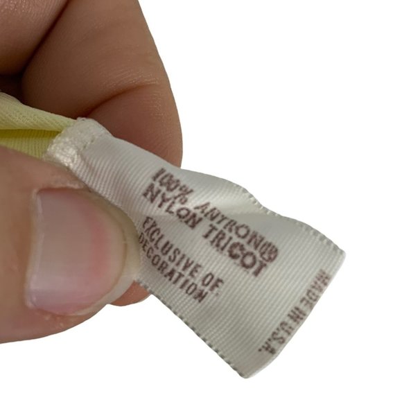 Vintage 60s Yellow Short Lace Antron Nylon Tricot Slip Small - Picture 5 of 7